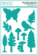 Load image into Gallery viewer, Gina K. Designs - Stamp &amp; Die Set - Nature Walk. Nature Walk is a stamp set by Hannah Drapinski. This set is made of premium clear photopolymer and measures 6" X 8".  Made in the USA. Available at Embellish Away located in Bowmanville Ontario Canada.
