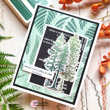 Load image into Gallery viewer, Gina K. Designs - Stamp &amp; Die Set - Nature Walk. Nature Walk is a stamp set by Hannah Drapinski. This set is made of premium clear photopolymer and measures 6" X 8".  Made in the USA. Available at Embellish Away located in Bowmanville Ontario Canada. Example by brand ambassador.
