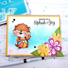 Load image into Gallery viewer, Gina K. Designs - Stamp &amp; Die Set - Otterly Delightful. Set by Dina Gerner. At Embellish Away in Bowmanville Ontario Canada. Example by Dina Gerner.

