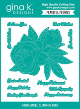 Charger l'image dans la galerie, Gina K. Designs - Stamp &amp; Die Set - Peaceful Peonies. Set by Hannah Drapinski. At Embellish Away in Bowmanville Ontario Canada.
