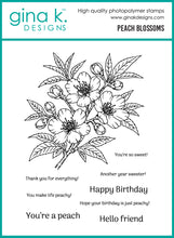 Load image into Gallery viewer, Gina K. Designs - Stamp &amp; Die Set - Peach Blossoms. Set by Arjita Singh. At Embellish Away in Bowmanville Ontario Canada.
