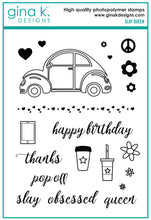 Charger l'image dans la galerie, Gina K. Designs - Stamp &amp; Die Set - Slay Queen. Slay Queen is a set by Beth Silika. This set is made of premium clear photopolymer and measures 6" X 8". These wafer thin metal-etched dies are the highest quality for your paper crafting projects. Available at Embellish Away located in Bowmanville Ontario Canada.

