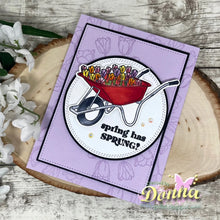 Charger l'image dans la galerie, Gina K. Designs - Stamp &amp; Die Set - Spring Garden. Spring Garden is a stamp &amp; die set by Hannah Drapinski. This set is made of premium clear photopolymer and measures 6" X 8". Available at Embellish Away located in Bowmanville Ontario Canada. Example by Donna
