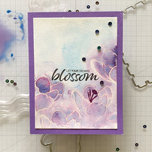 Load image into Gallery viewer, Gina K. Designs - Stamp &amp; Die Set - Spring in Bloom. Spring in Bloom is a stamp set by Lisa Hetrick. This set is made of premium clear photopolymer and measures 6" X 8". Made in the USA. Available at Embellish Away located in Bowmanville Ontario Canada. Examples by brand ambassador.
