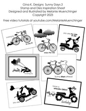 Charger l'image dans la galerie, Gina K. Designs - Stamp &amp; Die Set - Sunny Days 2. Sunny Days 2 is a Stamp &amp; Die Set by Melanie Munchinger. This set is made of premium clear photopolymer and measures 6" X 8". Made in the USA. Available at Embellish Away located in Bowmanville Ontario Canada. Inspirational Sheet by Melanie Muenchinger. Copyright 2023
