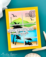 Load image into Gallery viewer, Gina K. Designs - Stamp &amp; Die Set - Sunny Days and Breezy Nights. Set by Gina K. Designs. At Embellish Away in Bowmanville Ontario Canada. Example by Mindy Eggen.
