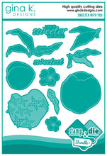 Charger l'image dans la galerie, Gina K. Designs - Stamp &amp; Die Set - Sweeter with You. Sweeter with You is a stamp set by Lisa Hetrick. This set is made of premium clear photopolymer and measures 6" X 8". Made in the USA. Available at Embellish Away located in Bowmanville Ontario Canada.
