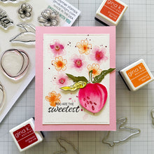 Charger l'image dans la galerie, Gina K. Designs - Stamp &amp; Die Set - Sweeter with You. Sweeter with You is a stamp set by Lisa Hetrick. This set is made of premium clear photopolymer and measures 6" X 8". Made in the USA. Available at Embellish Away located in Bowmanville Ontario Canada. Example by Lisa Hetrick.

