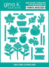 Load image into Gallery viewer, Gina K. Designs - Stamp &amp; Die Set - Thankful and Blessed. Set by Gina K. Designs. At Embellish Away in Bowmanville Ontario Canada.
