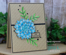 Charger l'image dans la galerie, Gina K. Designs - Stamp &amp; Die Set - Vibrant Sentiments. Vibrant Sentiments is a stamp &amp; die set by Beth Silika. This set is made of premium clear photopolymer and measures 6" X 8". Made in the USA. Available at Embellish Away located in Bowmanville Ontario Canada. Card example by Karen Hightower.
