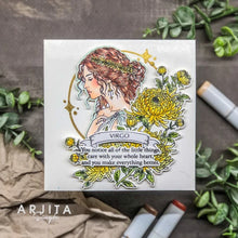 Load image into Gallery viewer, Gina K. Designs - Stamp &amp; Die Set - What's Your Sign?- Virgo. Set by Arjita Singh. At Embellish Away in Bowmanville Ontario Canada. Example by Arjita Singh.
