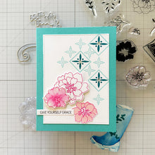 Charger l'image dans la galerie, Gina K. Designs - Stamp &amp; Die Set - Wishing You Well. Wishing You Well is a stamp and set by Lisa Hetrick. This set is made of premium clear photopolymer and measures 6" X 8". Made in the USA. Available at Embellish Away located in Bowmanville Ontario Canada. Card made by Lisa Hetrick.
