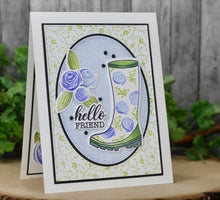 Charger l'image dans la galerie, Gina K. Designs - Stamp &amp; Die Set - Wishing You Well. Wishing You Well is a stamp and set by Lisa Hetrick. This set is made of premium clear photopolymer and measures 6" X 8". Made in the USA. Available at Embellish Away located in Bowmanville Ontario Canada. Card made by brand ambassador.
