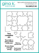 Load image into Gallery viewer, Gina K. Designs - Stamp &amp; Die Set - You Complete Me. Set by Melanie Muenchinger. Available at Embellish Away in Bowmanville Ontario Canada.
