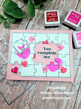Load image into Gallery viewer, Gina K. Designs - Stamp &amp; Die Set - You Complete Me. Set by Melanie Muenchinger. Available at Embellish Away in Bowmanville Ontario Canada. Example by Melanie Muenchinger.
