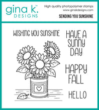 Cargar imagen en el visor de la galería, Gina K. Designs - Stamp &amp; Dies - Sending You Sunshine. Available at Embellish Away in Bowmanville Ontario Canada.
