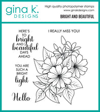 Charger l'image dans la galerie, Gina K. Designs - Stamp and Die - Bright and Beautiful. Set by Gina K Designs. Available at Embellish Away located in Bowmanville Ontario Canada.
