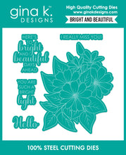 Charger l'image dans la galerie, Gina K. Designs - Stamp and Die - Bright and Beautiful. Set by Gina K Designs. Available at Embellish Away located in Bowmanville Ontario Canada.
