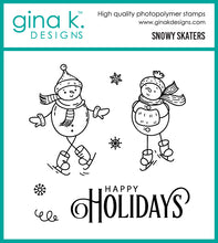 Load image into Gallery viewer, Gina K. Designs - Stamp and Die - Snowy Skaters. Available at Embellish Away located in Bowmanville Ontario Canada.
