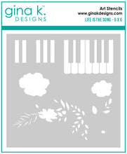 Charger l'image dans la galerie, Gina K. Designs - BUNDLE - Stamp, Stencil &amp; Dies - Life Is The Song. Set by Lisa Hetrick. . Available at Embellish Away located in Bowmanville Ontario Canada.
