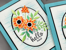Charger l'image dans la galerie, Gina K. Designs - Stencil - Masks and Fillers. Gina K. Designs Art Screens can be used with ink, sprays, pastes, and gels to create beautiful backgrounds and images. Layer stencils together for more options. Wash with soap and warm water. Pat dry. Available at Embellish Away located in Bowmanville Ontario Canada.  Card by brand ambassador.
