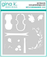 將圖片載入圖庫檢視器 Gina K. Designs - Stamp, Stencil &amp; Die Set - BUNDLED - Note of Encouragement. Available at Embellish Away located in Bowmanville Ontario Canada.
