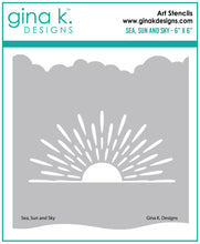 Charger l'image dans la galerie, Gina K. Designs - Stencil - Sea, Sun and Sky. Gina K. Designs Art Screens can be used with ink, sprays, pastes, and gels to create beautiful backgrounds and images. Layer stencils together for more options. Wash with soap and warm water. Pat dry. Available at Embellish Away located in Bowmanville Ontario Canada.
