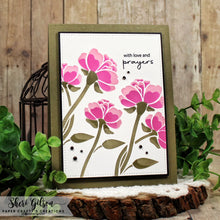 गैलरी व्यूवर में इमेज लोड करें, Gina K. Designs - Stencil - Twisted Stems. Gina K. Designs Art Screens can be used with ink, sprays, pastes, and gels to create beautiful backgrounds and images. Available at Embellish Away located in Bowmanville Ontario Canada. Example by Sheri Gilson.
