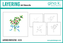 Load image into Gallery viewer, Gina K. Designs - Stencil &amp; Die Set - Layered Mistletoe. Available at Embellish Away located in Bowmanville Ontario Canada.
