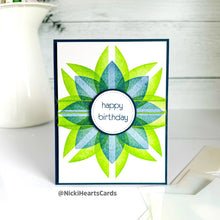 Charger l'image dans la galerie, Gina K. Designs - Tool - Pointed Oval Stencil Builder. Gina K. Designs Art Screens can be used with ink, sprays, pastes, and gels to create beautiful backgrounds and images. Available at Embellish Away located in Bowmanville Ontario Canada. Example by Nicki at Hearts Cards.
