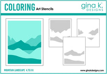 Load image into Gallery viewer, Gina K Designs - Layering Stencil - Mountain Landscape. Available at Embellish Away located in Bowmanville Ontario Canada.
