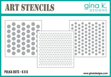 Load image into Gallery viewer, Gina K Designs - Layering Stencil - Polka Dots. Available at Embellish Away located in Bowmanville Ontario Canada.
