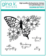 Charger l'image dans la galerie, Gina K. Designs - Stamp &amp; Dies - Blooming Butterfly. Available at Embellish Away located in Bowmanville Ontario Canada.
