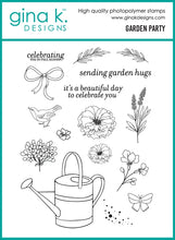 Load image into Gallery viewer, Gina K. Designs - BUNDLE - Stamp, Die &amp; Stencil Set - Garden Party. Set by Lisa Hetrick. Available at Embellish Away in Bowmanville Ontario Canada.
