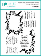 Charger l'image dans la galerie, Gina K. Designs - Stamp &amp; Die Set - Ivy Frame. At Embellish Away in Bowmanville Ontario Canada.
