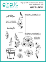 Load image into Gallery viewer, Gina K. Designs - Stamp &amp; Die Set - Harvest and Gather. At Embellish Away in Bowmanville Ontario Canada.
