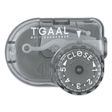 Load image into Gallery viewer, Holbein - T'Gaal Pencil Sharpener - Transparent. Adjust sharpening angle and length in five different settings. At Embellish Away in Bowmanville Ontario Canada. Black
