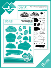 Load image into Gallery viewer, Gina K. Designs - Stamp &amp; Die Set - Life is Sweet. Life is Sweet is a stamp set by Melanie Munchinger. This set is made of premium clear photopolymer and measures 6" X 8". Available at Embellish Away located in Bowmanville Ontario Canada.
