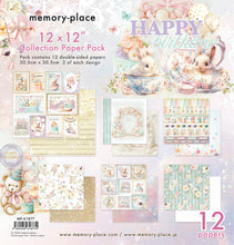 Cargar imagen en el visor de la galería, Memory Place - 12X12 Collection Pack - Happy Birthday. 12 sheets, 80lbs double sided. Available at Embellish Away located in Bowmanville Ontario Canada.

