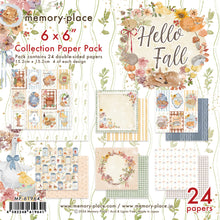 Load image into Gallery viewer, Memory Place -  6X6 Collection Pack - Hello Fall. 24 sheets, 80lbs double sided. Available at Embellish Away located in Bowmanville Ontario Canada.
