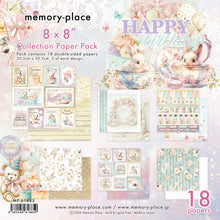 Cargar imagen en el visor de la galería, Memory Place 8X8 Collection Pack Happy Birthday. Includes 18 sheets  80lbs double sided. Available at Embellish Away located in Bowmanville Ontario Canada.
