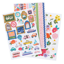 गैलरी व्यूवर में इमेज लोड करें, Paige Evans - Sticker Book - Adventurous - 8 Sheets. Finish off your projects with bright and beautiful stickers! This special sticker book includes 340 embellishments in a wide variety of colors, finishes, and styles, some with gold foil accents. Available at Embellish Away located in Bowmanville Ontario Canada.
