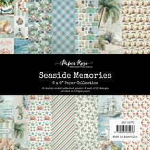Load image into Gallery viewer, Paper Rose - 6X6 Paper Collection - Seaside Memories. 18 double-sided patterned papers. Available at Embellish Away located in Bowmanville Ontario Canada.
