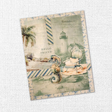 Load image into Gallery viewer, Paper Rose - 6X6 Paper Collection - Seaside Memories. 18 double-sided patterned papers. Available at Embellish Away located in Bowmanville Ontario Canada. Example by brand ambassador.
