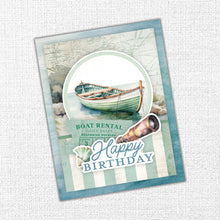 Load image into Gallery viewer, Paper Rose - 12X12 Paper Collection - Seaside Memories. 12 double-sided patterned papers. Available at Embellish Away located in Bowmanville Ontario Canada. Example by brand ambassador.
