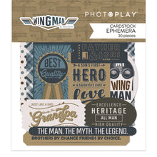 Load image into Gallery viewer, Photoplay - Ephemera - Wingman. Pack of designer cardstock die cuts, pre-cut, acid and lignon free. Available at Embellish Away located in Bowmanville Ontario Canada.
