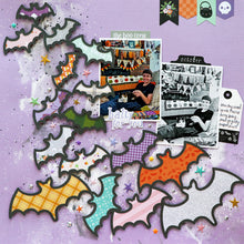 Load image into Gallery viewer, Pinkfresh Studio - Paige Evans - Enamel Shapes - 92/Pkg - BooVille. Available at Embellish Away located in Bowmanville Ontario Canada. Example by Paige Evans.
