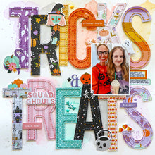 Load image into Gallery viewer, Pinkfresh Studio - Paige Evans - Puffy Titles - BooVille. Available at Embellish Away located in Bowmanville Ontario Canada. Example by Paige Taylor.
