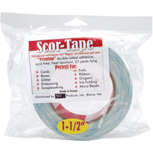將圖片載入圖庫檢視器 Scor-Tape - 1.5"X27yd. Premium double-sided adhesive that is perfect for cards, boxes, glitter, embossing, scrapbooking, foils, ribbon, origami, iris folding, micro beads, and much more! This tape is acid free and heat resistant. Available at Embellish Away located in Bowmanville Ontario Canada.

