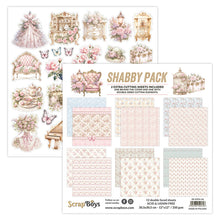 Charger l'image dans la galerie, ScrapBoys - 12X12 Paper Pad - Shabby Pack. 12 sheets with 2 extra cutting sheets. Available at Embellish Away located in Bowmanville Ontario Canada.
